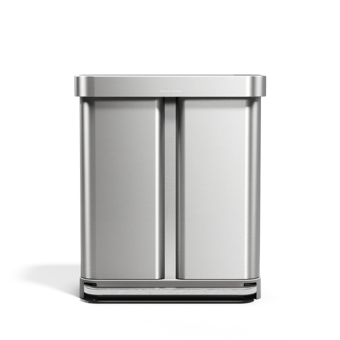 cubo con pedal y doble compartimento de 58L