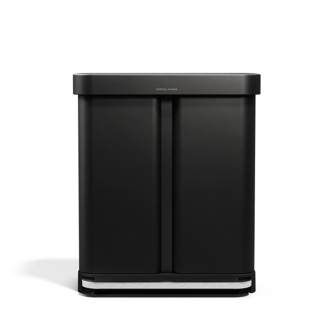 cubo con pedal y doble compartimento de 58L