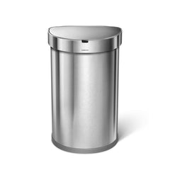 Cubo semirredondo de 45 litros con sensor + cubo redondo de 4,5 litros con pedal y borde gris