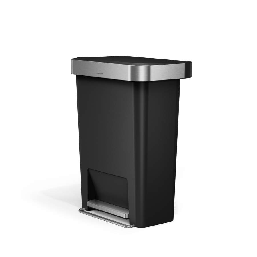 cubo rectangular con pedal de 45 litros con almacÃ©n de bolsas de basura