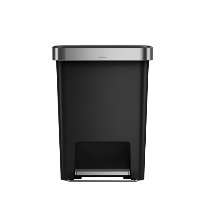 cubo rectangular con pedal de 45 litros con almacÃ©n de bolsas de basura