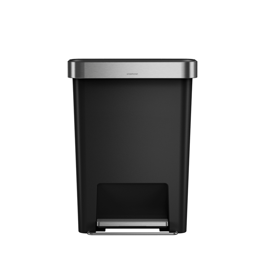 cubo rectangular con pedal de 45 litros con almacÃ©n de bolsas de basura