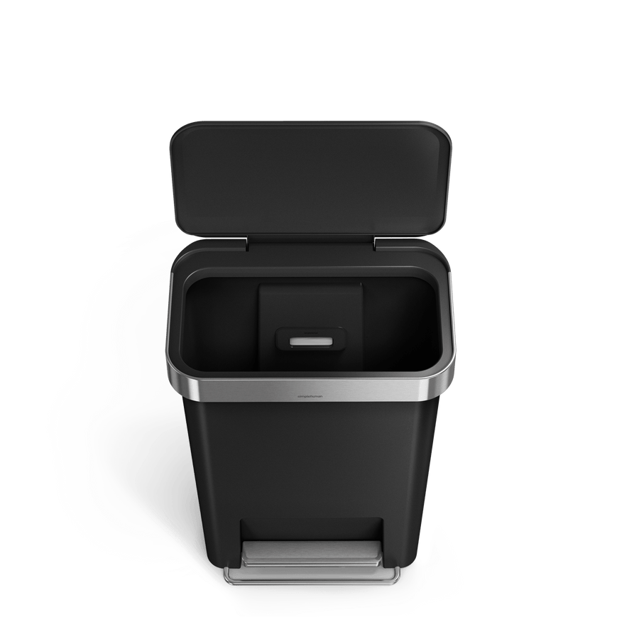 cubo rectangular con pedal de 45 litros con almacÃ©n de bolsas de basura
