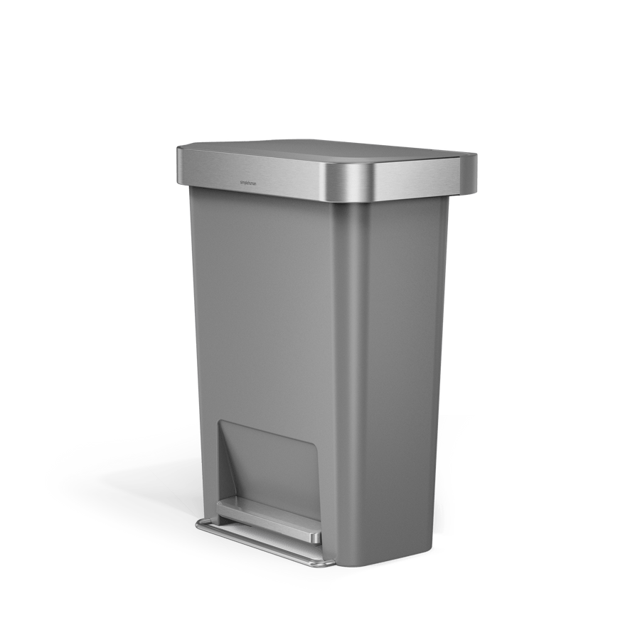 cubo rectangular con pedal de 45 litros con almacÃ©n de bolsas de basura