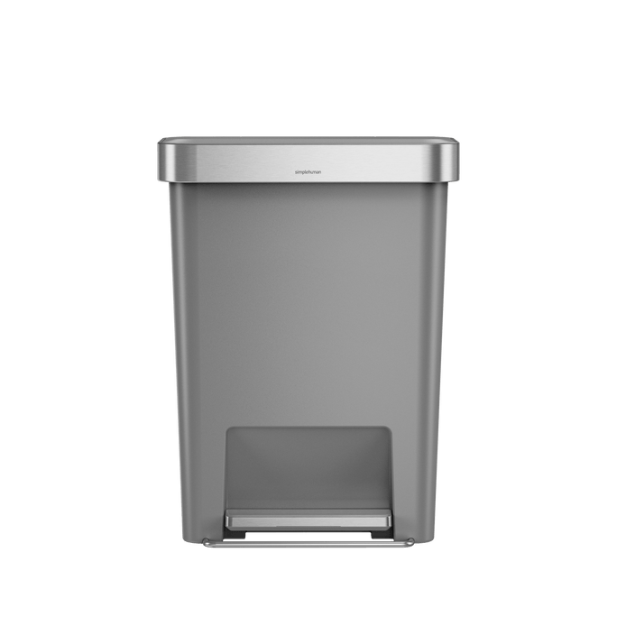 cubo rectangular con pedal de 45 litros con almacÃ©n de bolsas de basura