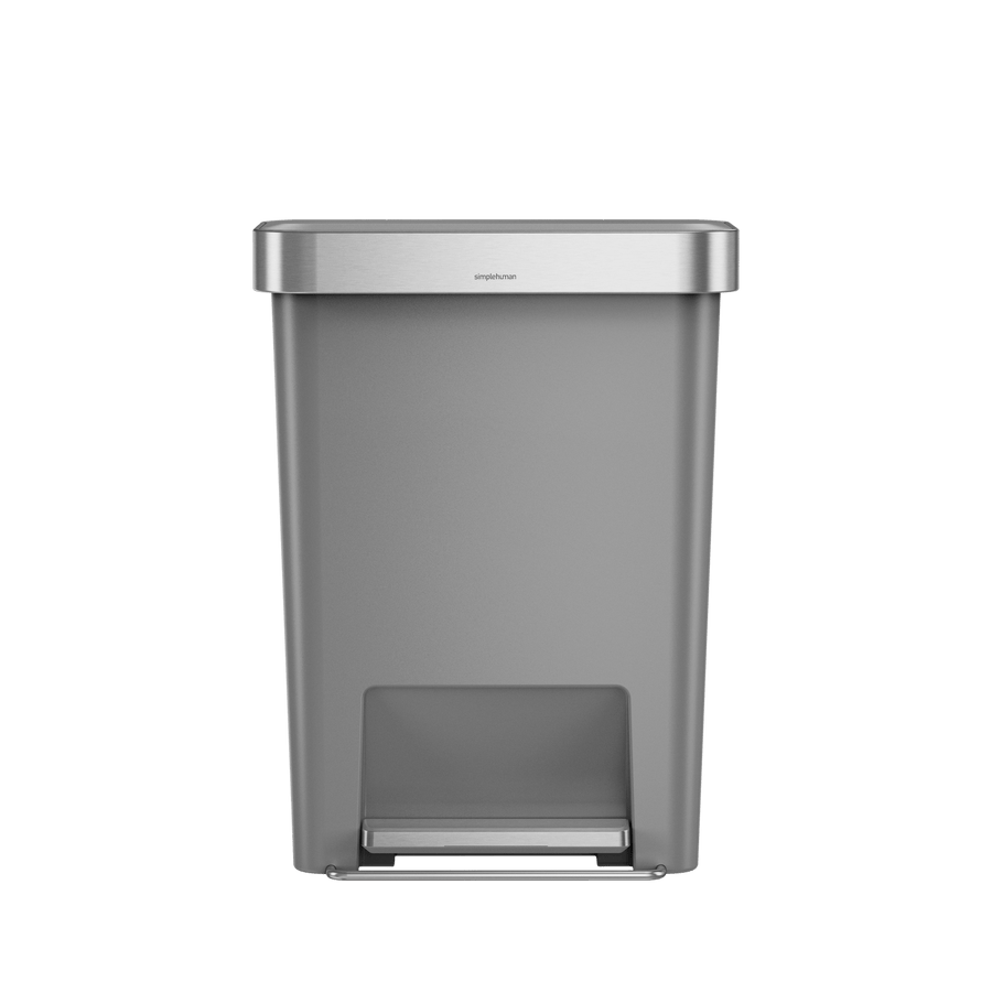 cubo rectangular con pedal de 45 litros con almacÃ©n de bolsas de basura