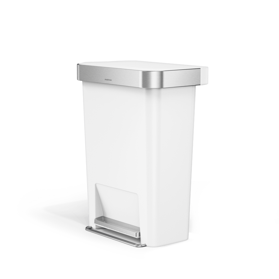 cubo rectangular con pedal de 45 litros con almacÃ©n de bolsas de basura
