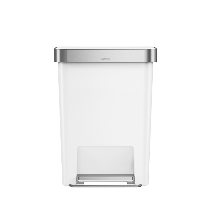 cubo rectangular con pedal de 45 litros con almacÃ©n de bolsas de basura