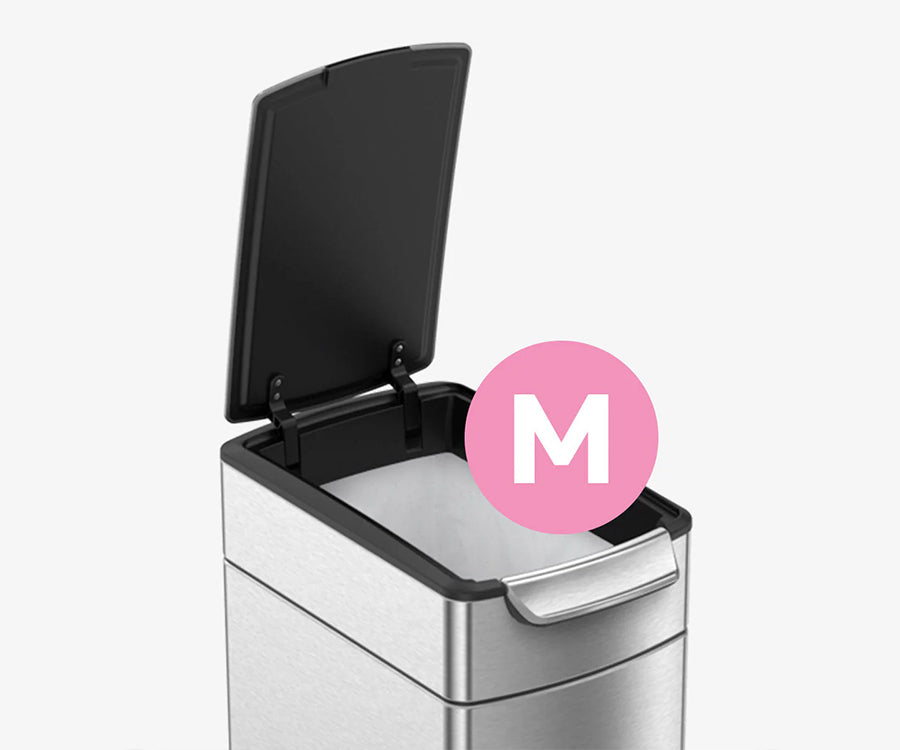 cubo estrecho con touch-bar de 40 litros simplehuman