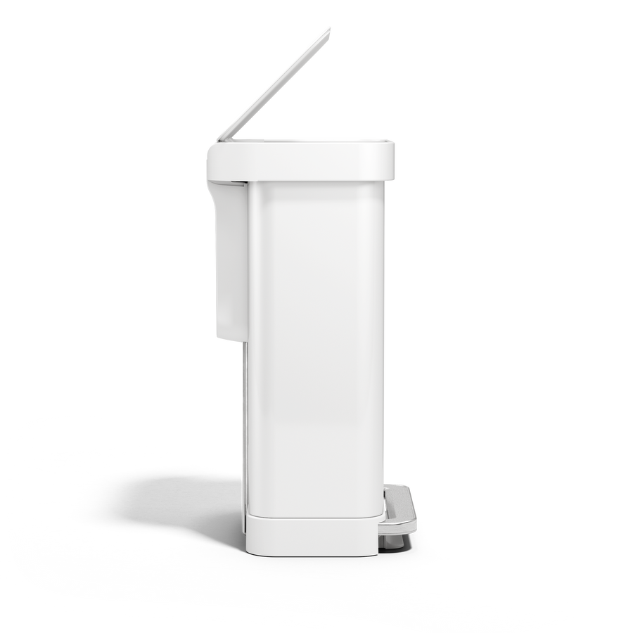 45 litre, rectangular pedal bin with liner pocket