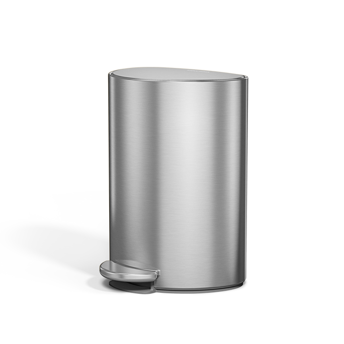 cubo semicircular con pedal de 6 litros