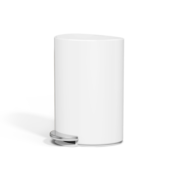 cubo semicircular con pedal de 6 litros