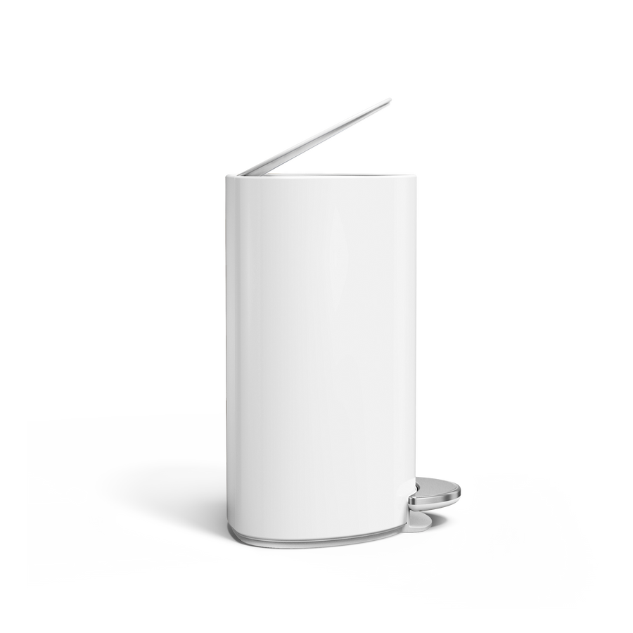 cubo semicircular con pedal de 6 litros