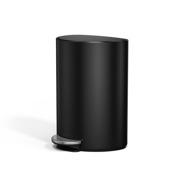 cubo semicircular con pedal de 6 litros