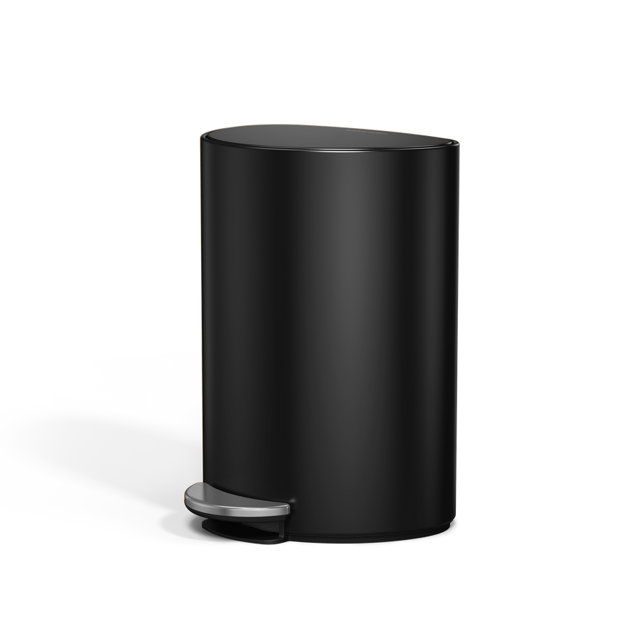 cubo semicircular con pedal de 6 litros