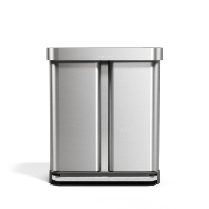 cubo con pedal y doble compartimento de 58L