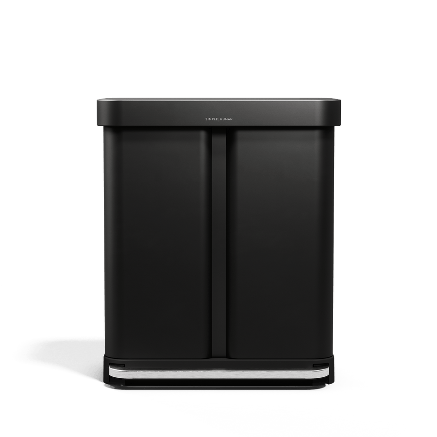 cubo con pedal y doble compartimento de 58L