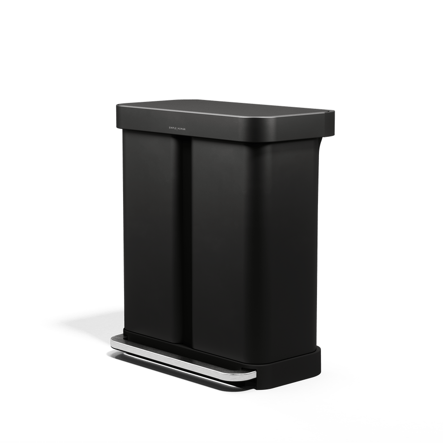 cubo con pedal y doble compartimento de 58L