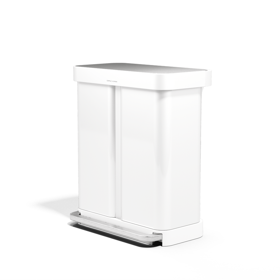 cubo con pedal y doble compartimento de 58L