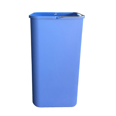 cubo de reciclaje de plástico azul de 24 l 