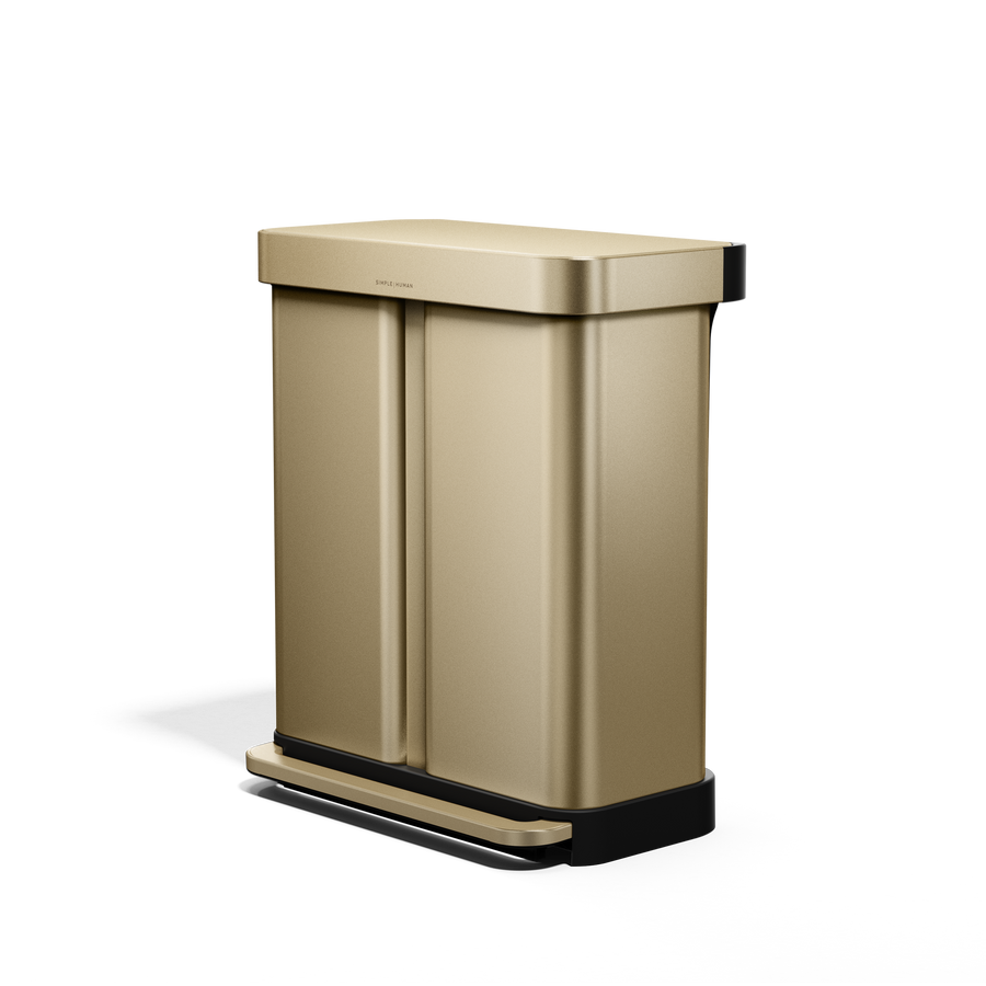 cubo con pedal y doble compartimento de 58L