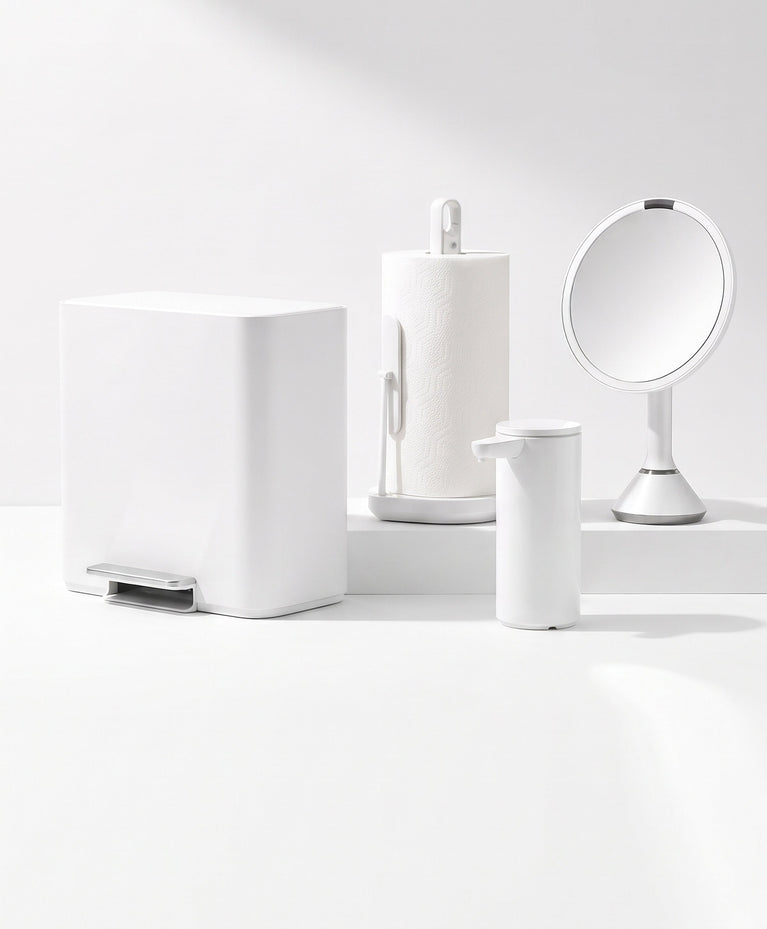 Simplehuman's Minimalist White Collection Page
