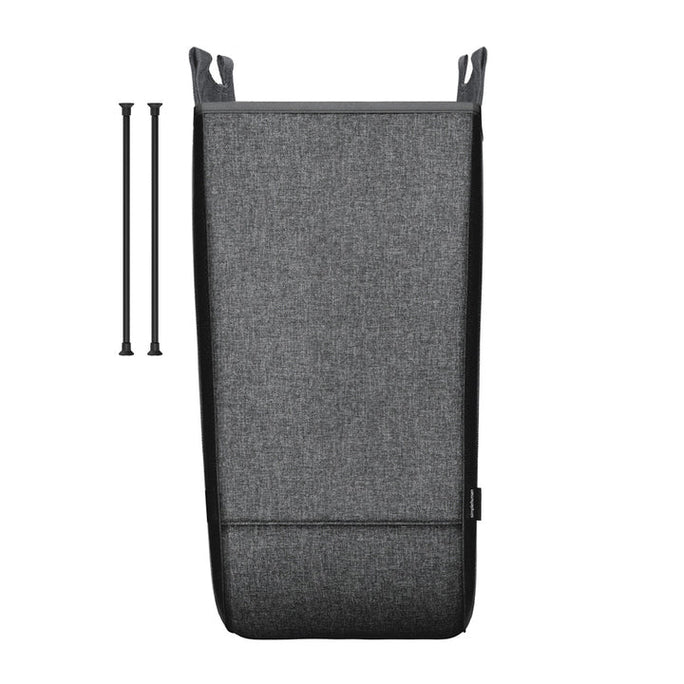 Juego de 2 bolsas negras para cesta de la colada plegable doble [SKU:pd6318]