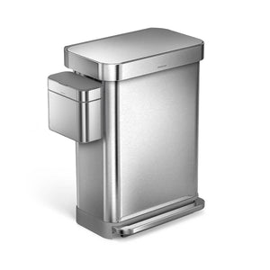 cubo rectangular de 55 L + cubo de compostaje