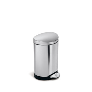 cubo semicircular con pedal de 6 litros