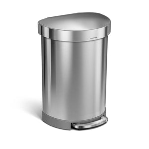 cubo semicircular de 60 litros con borde para bolsa