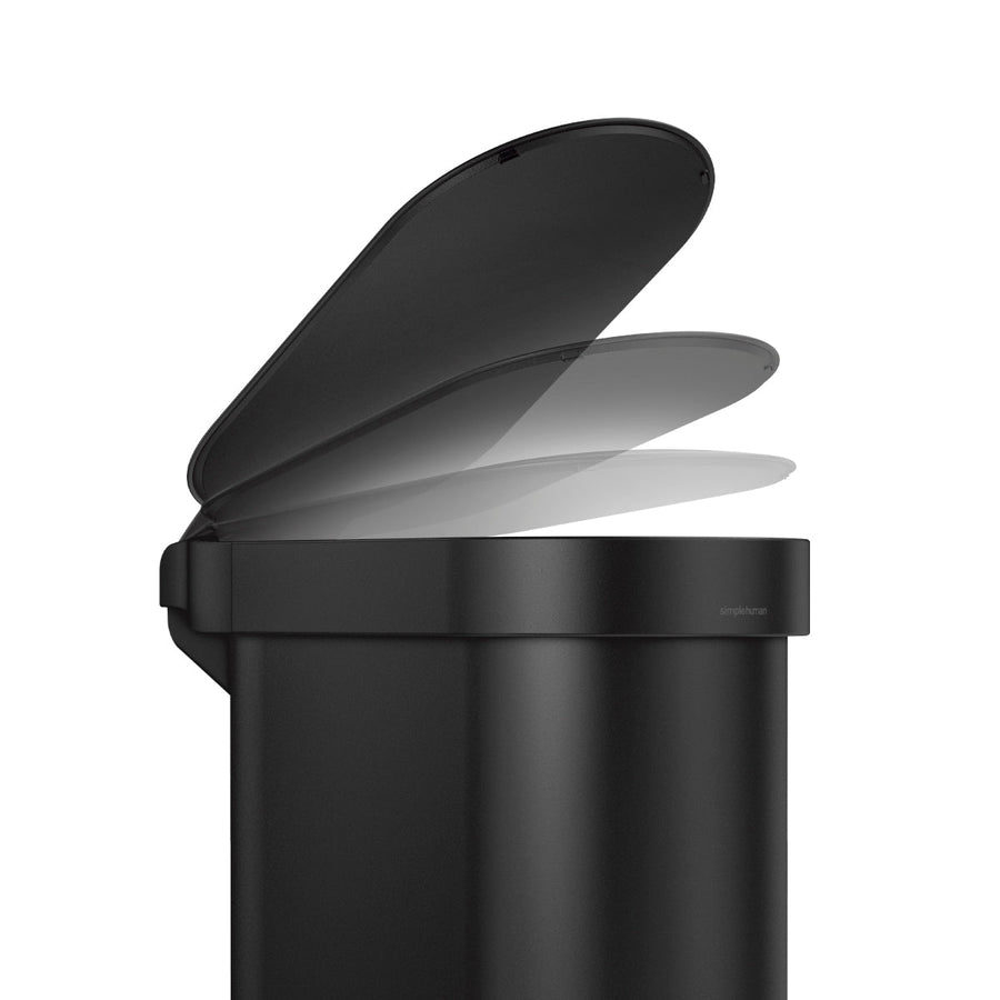 cubo estrecho con pedal y borde para bolsa de 45 litros