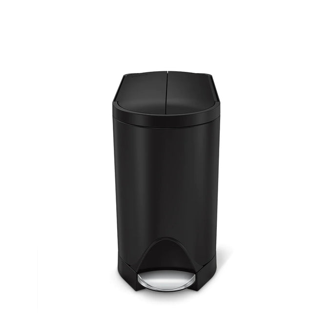 Cubo de basura estrecho Simplehuman 40 L negro cubo de pedal con