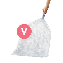 código D, bolsas de basura a medida para el reciclaje transparentes